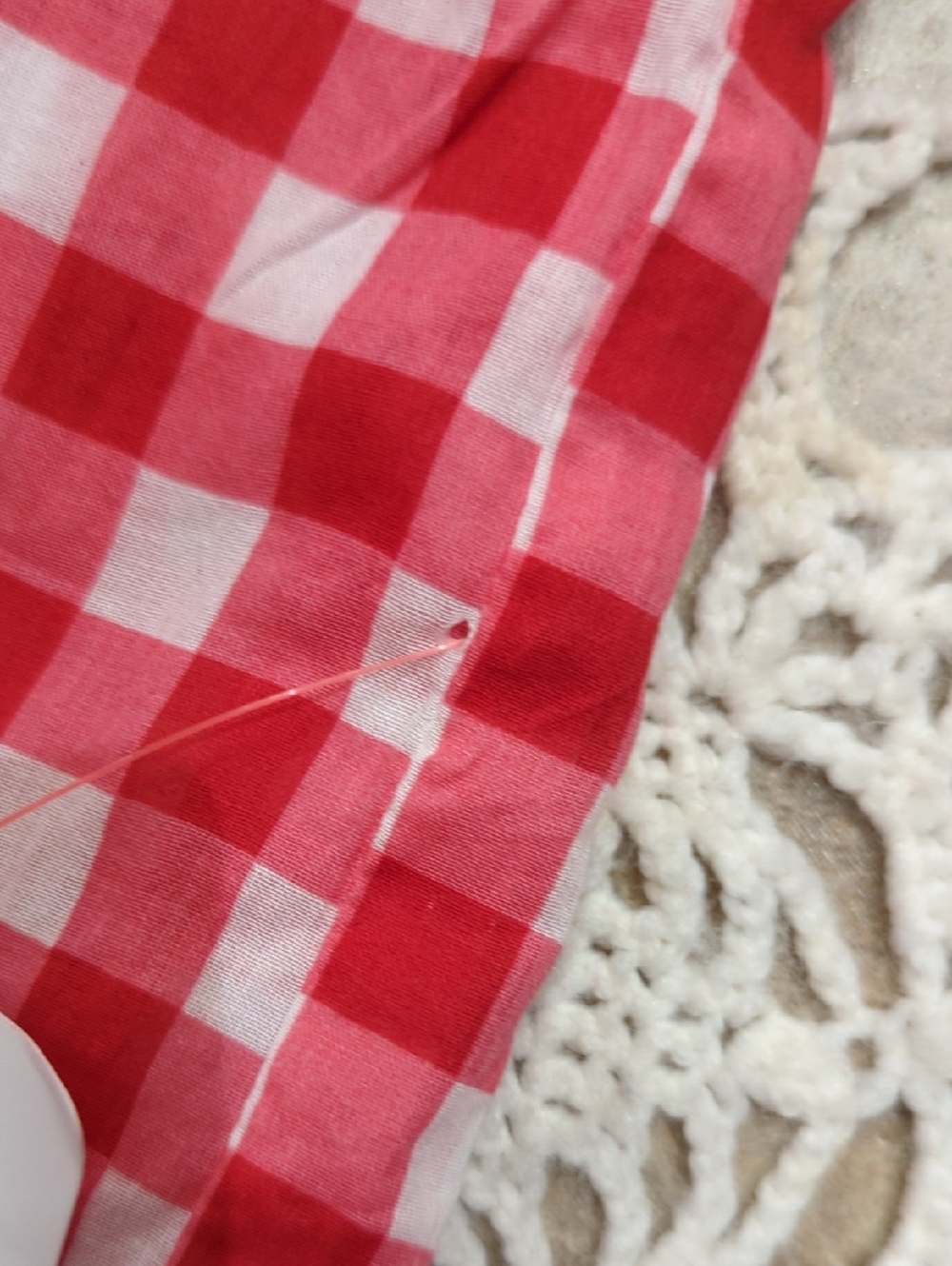 Asos Gingham Picnic Red And White Check Button Down Maxi Sun Dress - Picture 7 of 12